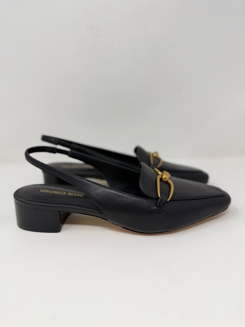 New Veronica Beard Casie Slingback Pump Black Leather Sz 6 - Picture 4 of 13